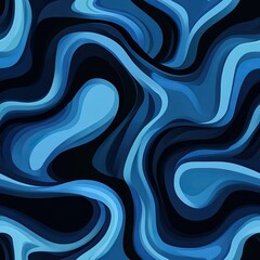 Aufkleber - Organic Wavy Grain Seamless Pattern Flowing River Design for Textile and Web