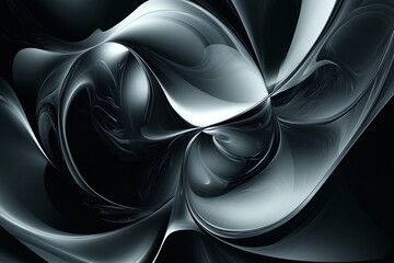 Poster - Abstract Dark Grey Swirling Background