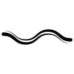 Poster - Black wavy lines creating abstract representation fluid motion and energy