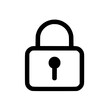 © umut hasanoglu - A stylized line-art style illustration of a closed padlock symbolizing security privacy and protection Clean simple design