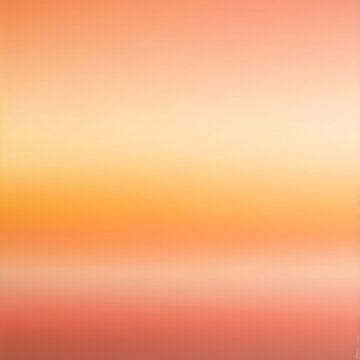 Abstract Soft focus Sunset Glow Warm Gradient Horizon orange golden yellow background, ai