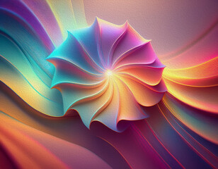 Fototapete - Abstract beautiful color soft texture wave background. AI Generated