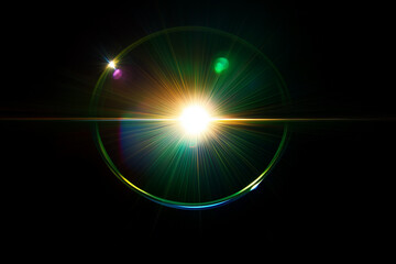 green lens flare, sunshine, light spin, laser lights, luminous, circular halo, sparkling, light elli