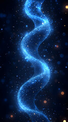 Poster - Abstract Glowing Blue Spiral Design