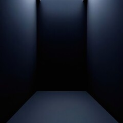 Wall Mural - a dark room with a wall and a floor