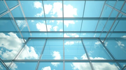 Poster - A glass insulating process adding energy-efficient layers to commercial building windows.