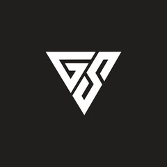 Fototapete - Letter GS or SG triangle shape business template.
