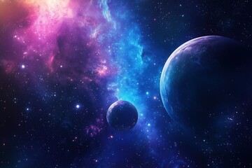 abstract planets and space background