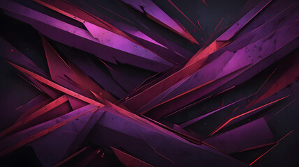 Poster - abstract geometric composition: a dynamic interplay of sharp-edged geometric shapes in various shade