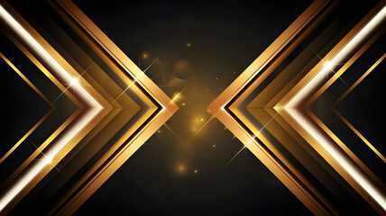 Poster - luxurious gold geometric design: an elegant graphic composition with bold gold geometric shapes on a