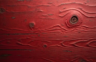 Poster - Close-up red wood grain texture background. Rustic wooden surface with natural wood grain pattern. Vintage dark red design creates a seamless pattern. Ideal for interior design concepts, backgrounds.