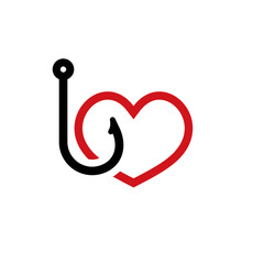 Poster - A stylish heart with a headphone wire, blending love for music and creativity in a modern logo.