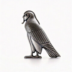 Wall Mural - handmade symbol horus hawk with man head isolated on white