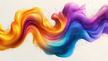 Fototapete - Vibrant Color Swirls Abstract Digital Art Depicting the Flow of Multimedia Content and Energy