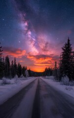 Wall Mural - Mesmerizing view of the Milky Way galaxy in the night sky