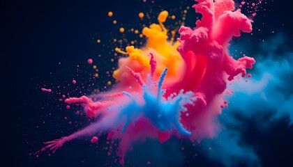 Wall Mural - a colorful substance is flying through the air