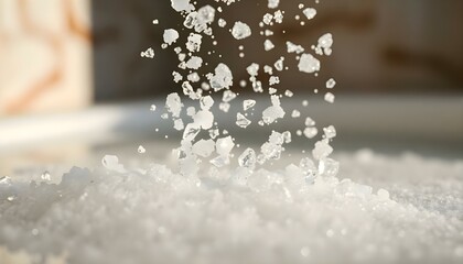 Wall Mural - a pile of sugar sprinkled on top of a white bowl