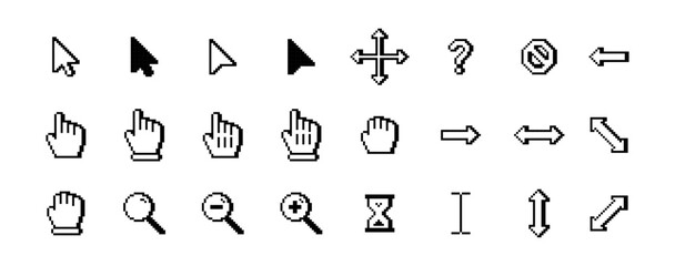 Poster - Computer cursor and pointer icon set