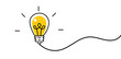 © JunnU studio - lamp bulb idea icon doodle vector eps10.