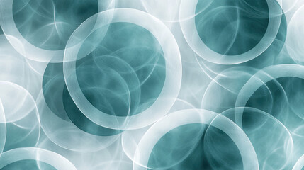 Wall Mural - abstract teal and white bubbles background