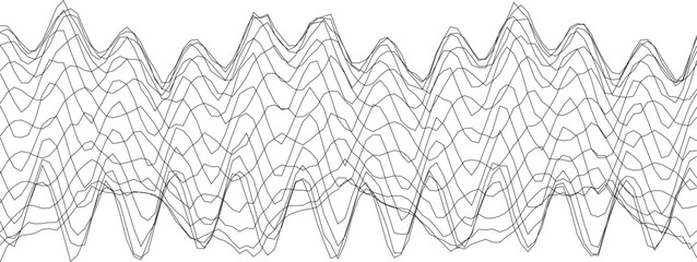 Poster - Abstract geometric wave pattern design for modern art and graphics.
