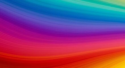 Poster - A colorful rainbow stripe with a rainbow background