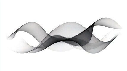 Wall Mural - abstract black wave flowing design
