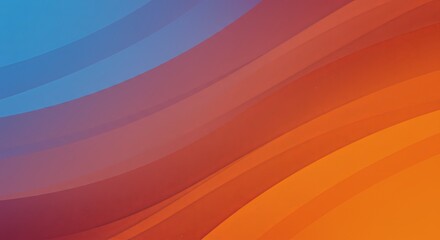 Poster - A colorful background with orange and blue stripes