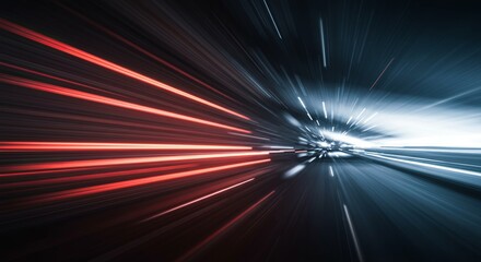 Aufkleber - A blurry image of a car with red and blue lights