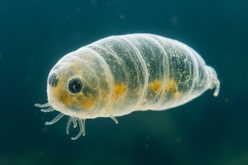 Aufkleber - Small aquatic creature showcasing unique translucent features in a natural habitat