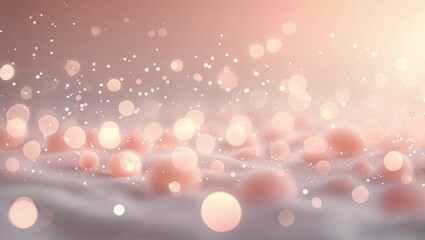 Poster - soft glowing orbs dance in a dreamy atmosphere during early morning light