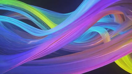 Poster - A colorful, long, curvy line of light. The colors are bright and vibrant, creating a sense of energy and excitement
