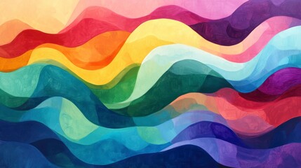 Poster - Abstract colorful wavy background texture.
