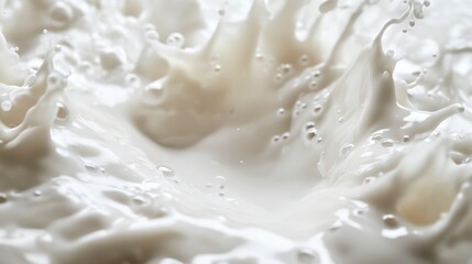 Aufkleber - Close-up of milk splashing, showing texture and movement.