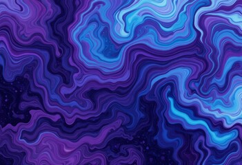 Poster - Abstract fluid background features purple and blue swirls.