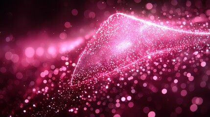 Fototapete - Abstract pink glittering particles