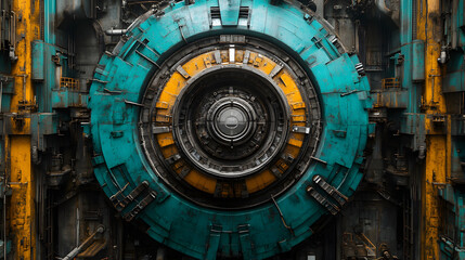 Poster - Futuristic mechanical design with intricate details and textures