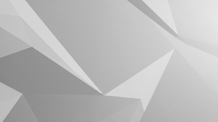 Poster - This minimalistic low poly background in shades of gray showcases geometric shapes, making it an excellent choice for modern design, digital art, and creative endeavors