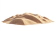 © budi - A large mound of fine sand with gentle undulations, set against a plain white background, ideal for design use
