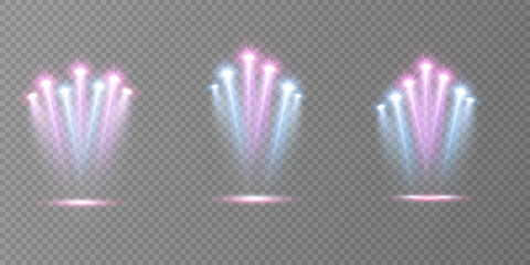Wall Mural - stage lighting with led strobes. laser light show. empty stage before the performance. spotlights on
