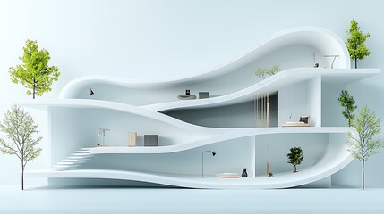 Poster - Futuristic, minimalist house design