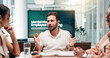 © KayExam/peopleimages.com - Collaboration, meeting and presentation with business people in boardroom of office for workshop. Human resources, mental wellbeing and psychology display with team in workplace for staff wellness