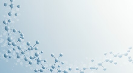 Aufkleber - Molecular Structure Background Design with Spheres and Lines Connection