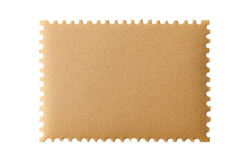 Canvas Print - blank beige stamp, paper texture, jagged edges, postage concept, cut out transparent