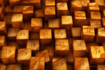 Poster - Design backgrounds with small block letters and numbers for creative projects and graphics