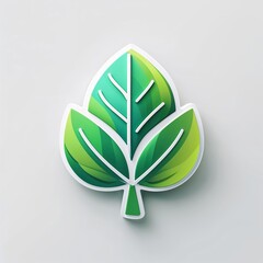 Poster - Leaf design showcases vibrant green hues and intricate detailing in a minimalistic layout, emphasizing nature's beauty and creativity