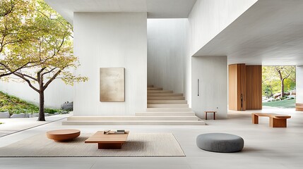 Aufkleber - Modern minimalist interior design