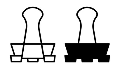 Aufkleber - Binder clip icons pack. vector illustrations designs