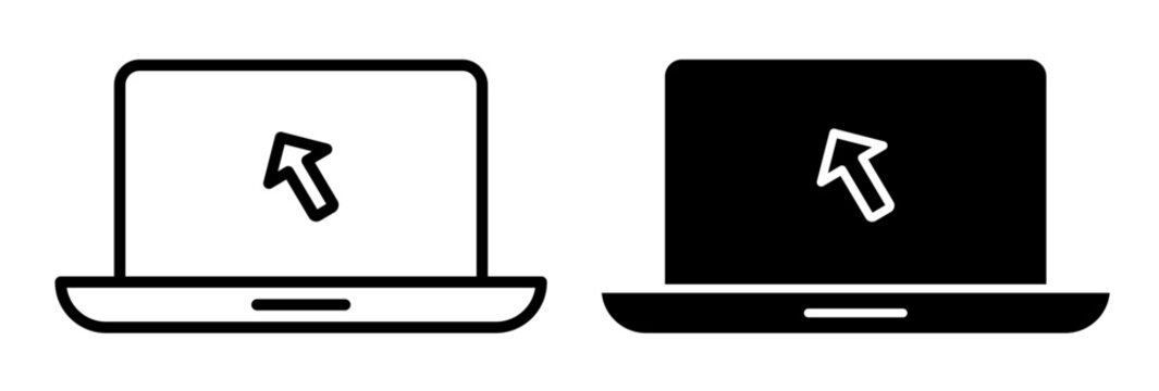 Laptop icons pack. vector illustrations designs