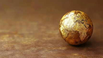 Poster - Golden egg resting on brown background symbolizing ai-enhanced alternative asset diversification in finance
